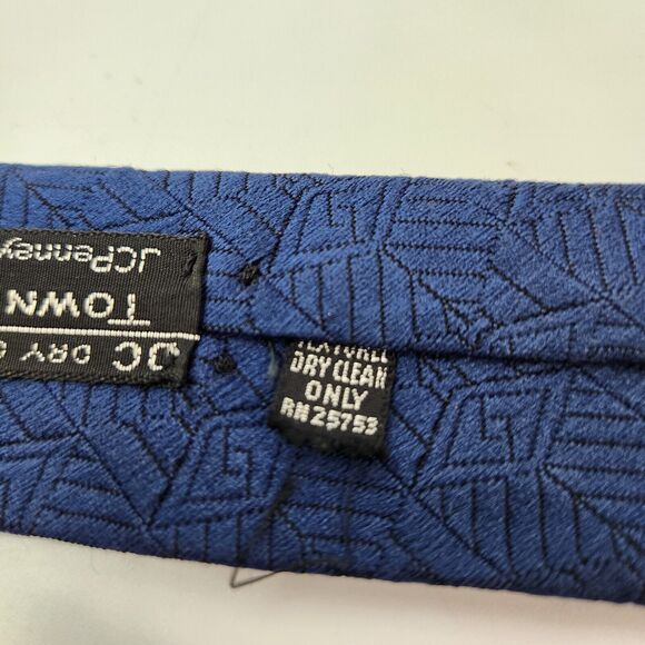 VTG 90s JC Penny Tie Mens Eclectic Retro Embroidered Preppy Edgy Grandpa Core - Picture 9 of 11